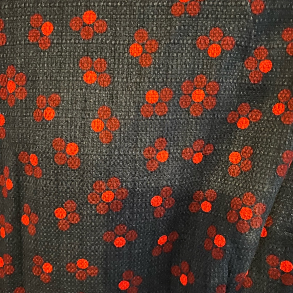 NEW Boden Martha Fitted Dress. Navy with red geometric flowers. - Picture 11 of 11